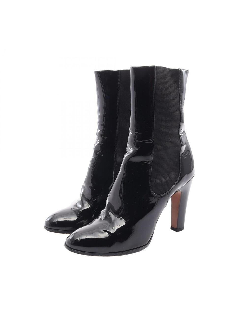 Chanel Coco Mark Short Heel Boots #37 #339379C55B